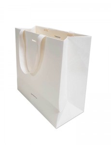 매립형 쇼핑백/매직패브릭아이보리색220g/40수민자테이프끈/S0573