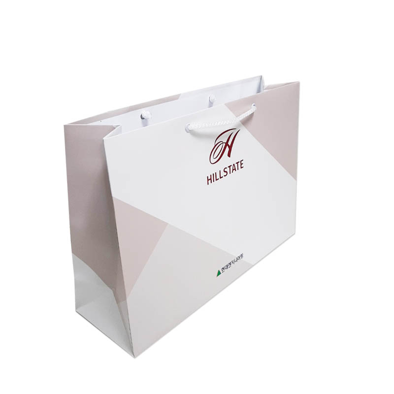 코팅 쇼핑백/250아트/무광라미/백색PP브레이드+백색아일렛/S0574