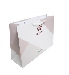 코팅 쇼핑백/250아트/무광라미/백색PP브레이드+백색아일렛/S0574